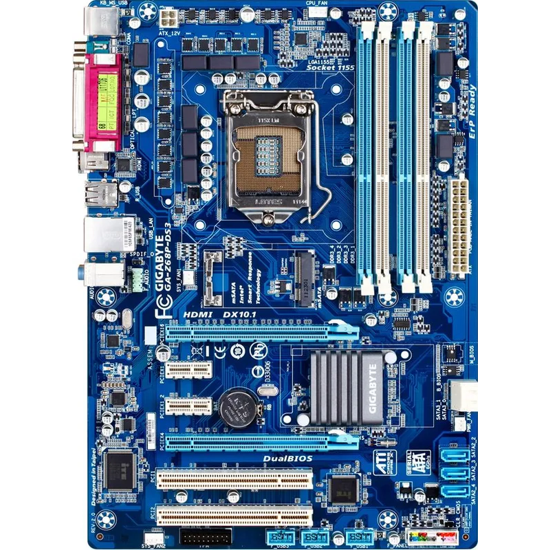 مادربرد کارکرده گیگابایت مدل GIGABYTE Z68 P-DS3 DDR3 LGA1155 ATX